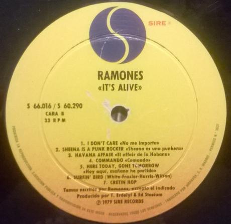 Ramones -It's Alive 2 Lp 1979