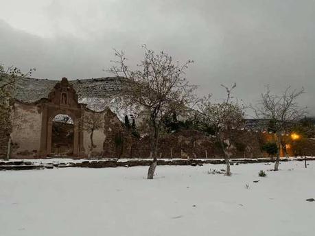Ultimo día del año despide con nieve a Real de Catorce