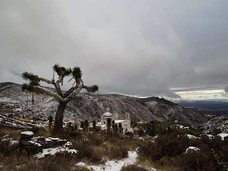 Ultimo día del año despide con nieve a Real de Catorce