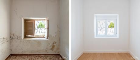 Antes y despues ventana casa antigua