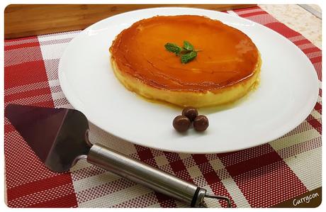 Flan de chocolate blanco