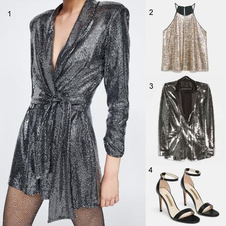 Falda Rosa Brillo Bershka