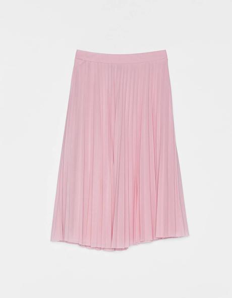 Falda Rosa Brillo Bershka