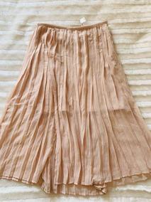 Falda Rosa Brillo Bershka