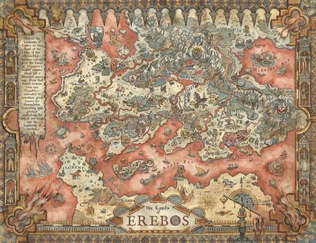 Mapa de Erebos,el mundo de Blackbirds RPG