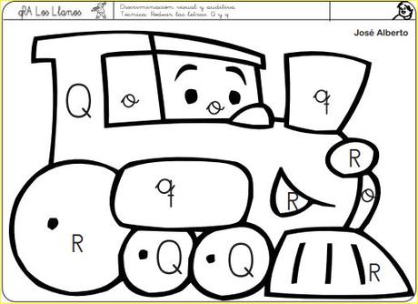 Aprendo a leer y a escribir. La Q Aprendo a leer y a escribir. La Q