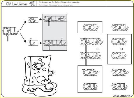 Aprendo a leer y a escribir. La Q