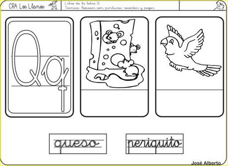 Aprendo a leer y a escribir. La Q Aprendo a leer y a escribir. La Q