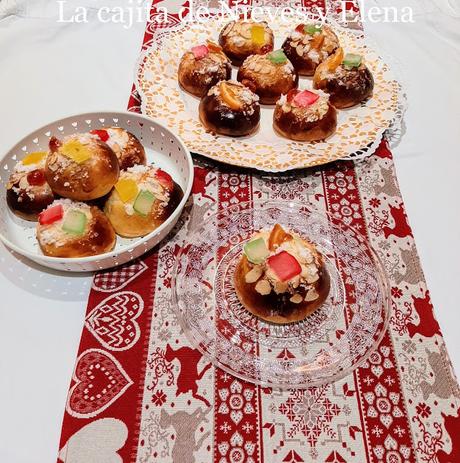 Bollitos de roscón de Reyes