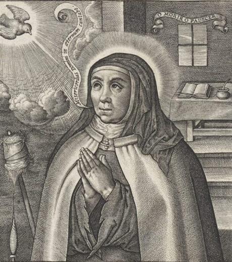 El huso y la pluma: grabados de santa Teresa como escritora mística