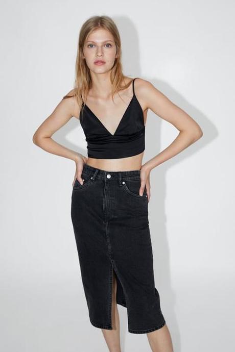 Falda Vaquera Zara Mujer