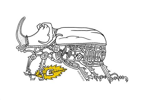 Dibucedario 2021 / 5 / Escarabajo Rinoceronte