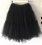 Falda Midi Tul Negra