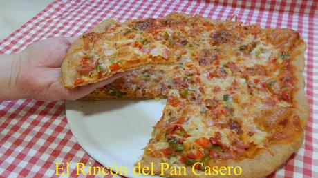 Receta fácil de pizza integral de espelta