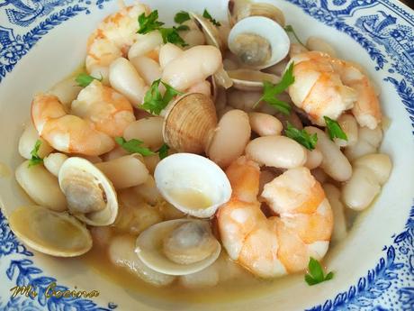 HABICHUELAS BLANCAS CON ALMEJAS Y LANGOSTINOS HABICHUELAS BLANCAS CON ALMEJAS Y LANGOSTINOS
