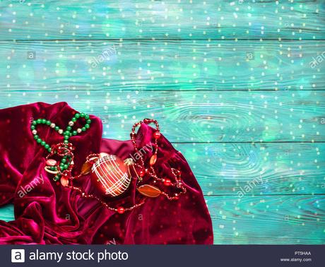 Falda De Terciopelo Roja Para Navidad
