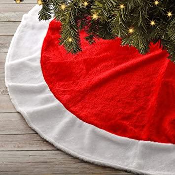 Falda De Terciopelo Roja Para Navidad