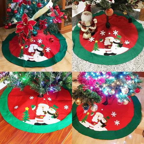 Falda De Terciopelo Roja Para Navidad