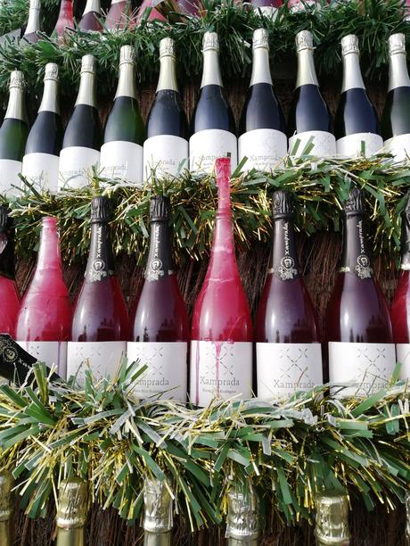 El frío revienta 200 botellas del árbol navideño del Palacio de Canedo 3