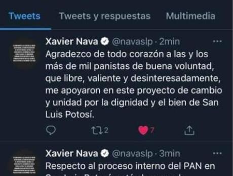 Xavier Nava acepta derrota en Twitter y luego borra sus tuits