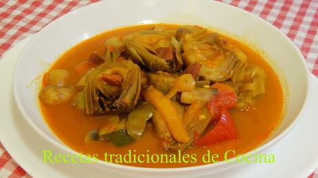 Cómo hacer un guiso de alcachofas con verduras y champiñones de forma muy fácil y sabrosa