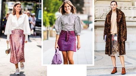 Outfit Con Falda De Lentejuelas De Colores