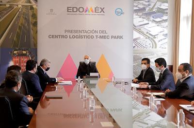 ENCABEZA GOBERNADOR ALFREDO DEL MAZO PRESENTACIÓN DEL PROYECTO DE CONSTRUCCIÓN DEL COMPLEJO T-MEC PARK EN NEXTLALPAN
