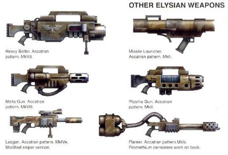 Imágenes del armamento de las Tropas de Desembarco Elysianas