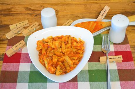 Las delicias de Mayte, macarrones con pollo y tomate a las hierbas provenzal, recetas de macarrones, macarrones recetas,