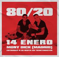 Concierto de 80/20 en Moby Dick Club