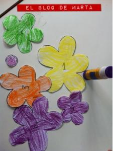 FLORES DE PAPEL ( colorear, recortar y pegar)