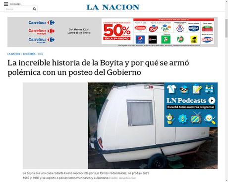 La mención de Archivo de autos en el diario La Nación