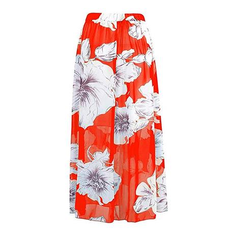 Falda Larga Blanca Con Flores Falda Larga Blanca Con Flores