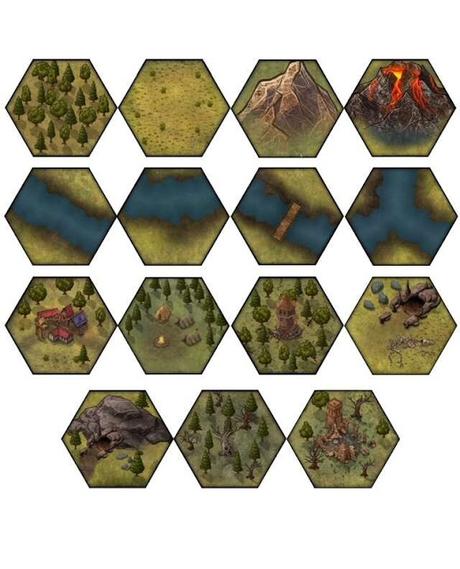 Hexplorer: Digital Hex Map Tiles (Intro Set), de Headless Hydra Press