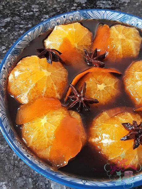 NARANJAS EN ALMIBAR DE AZUCAR MORENO Y ANIS ESTRELLADO NARANJAS EN ALMIBAR DE AZUCAR MORENO Y ANIS ESTRELLADO