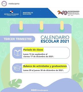 meducapma Compartimos con la comunidad educativa el calendario escolar 2021.