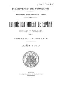 La minería en la Sierra Norte de Guadalajara (1.913)