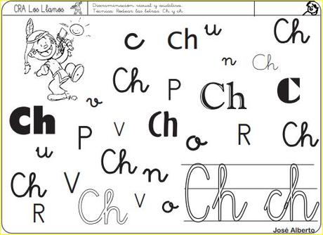 Aprendo a leer y a escribir. La CH