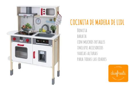 Cocina de madera de juguete del Lidl: bonita, con muchos detalles