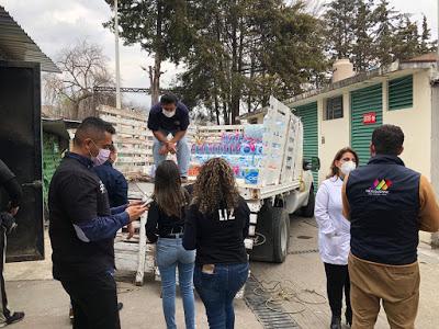 ENTREGA VOLUNTARIADO DE LA SECRETARÍA DEL TRABAJO DONATIVOS A HOSPITALES DEL VALLE DE TOLUCA