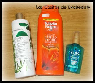 Champú anticaída Vis Plantis, Champú cabello teñido Tulipán Negro y Sérum brillo capilar Schwarzkopf