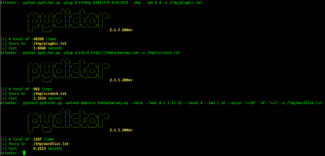 Generación de diccionarios para fuerza bruta con PyDictor