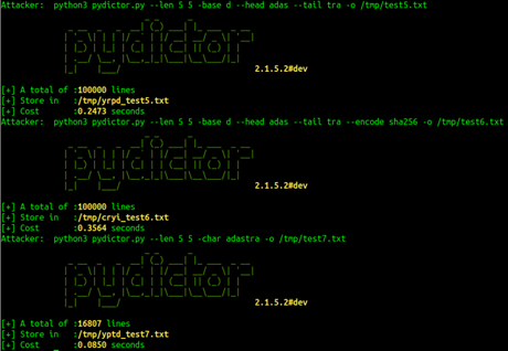 Generación de diccionarios para fuerza bruta con PyDictor