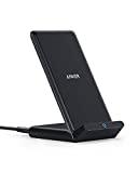 Anker PowerWave - Cargador inalámbrico de 10 W, Carga rápida, Certificado Qi, Compatible con iPhone XR/XS/X/8, tecnología de Carga rápida para Samsung S9/S8, etc. (Fuente de alimentación no incluida)