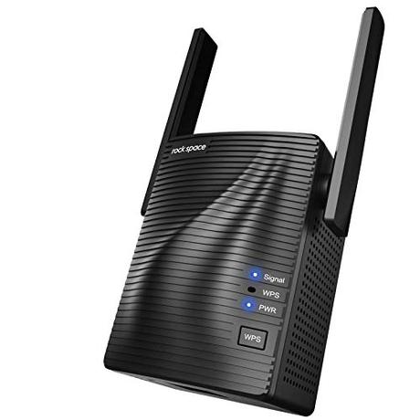 Amplificador Señal WiFi - Repetidor de Red WiFi AC1200 de Doble banda 2.4G & 5G, Extensor de Red WiFi con Puerto Gigabit Ethernet, Cubra la señal hasta 200㎡，Conexión rápida WPS，Compatibilidad Universa