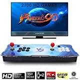 SeeKool Pandora's 9D Juegos clásicos Consola de Videojuegos, 2700 in 1 Multijugador Arcade Game Console, 4 Joystick Partes de la Fuente de alimentación HDMI y VGA y Salida USB