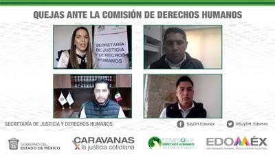 PARTICIPA CODHEM EN CARAVANAS POR LA JUSTICIA COTIDIANA EN LÍNEA
