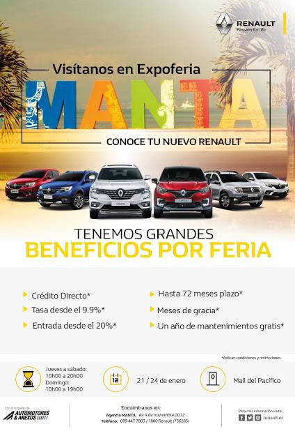 UNA NUEVA HISTORIA VIVIRÁ RENAULT EN LA  EXPO AUTO MANTA 2021