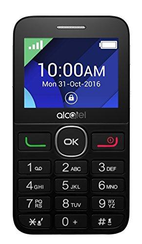 Alcatel 2008G -Teléfono Móvil (Fácil uso, Pantalla de 2.4” QVGA ,320x240, 2G, cámara trasera 2 Mpx, 8MB de RAM, 16MB de ROM, batería 1400mAh), Negro/Plateado