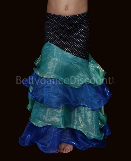 Falda De Satin Para Nina Verde